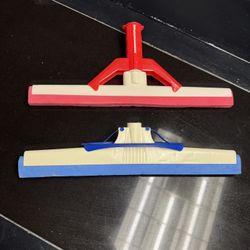 two floor squeegees