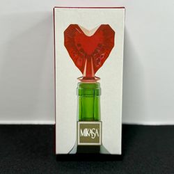 Mikasa Venus Red Crystal Heart Wine Bottle Stopper – New in Box Valentine Gift