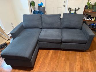 Living room couch with ottoman/chaise