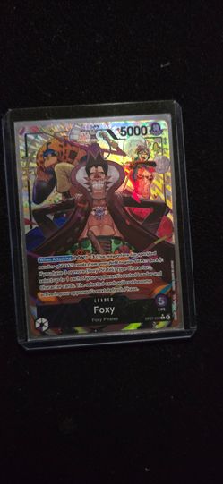 One Piece Card Game Foxy OP07-059 Alternate Art Leader (AA).