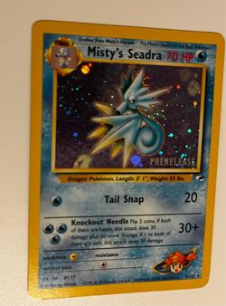 Misty's Seadra Holo Prerelease Pokémon Card M/NM