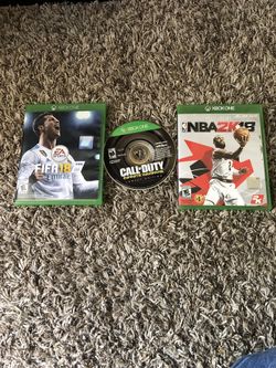 Fifa 18, Call of Duty Infinite Warfar Legacy Edition, NBA2K 18 (Xbox One)
