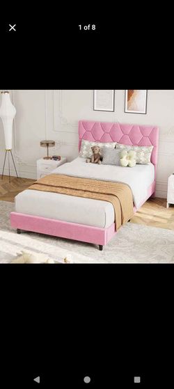 New in box
GarveeHome Twin XL Bed Frame, Adjustable Upholstered Headboard,Pink
Platform Bed with Heavy Duty Mattress Foundation Strong Wood Slat Suppo