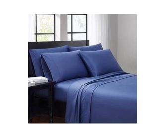 Kirkland Signature 680 Thread Count Sheet Set indigo blue