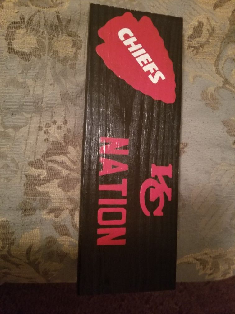 Kansas city chiefs pallet sign