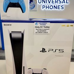 SONY PLAYSTATION PS5 DISC VERSION NEW IN BOX $1 DOWN TODAY REST IN PAYMENTS.NO CREDIT CHECK 