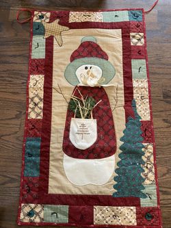 Snow Lady Quilted Wall Hanging