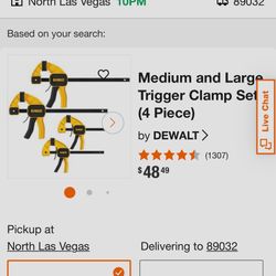 Medium and Large Trigger Clamp Set (4 Piece)