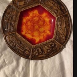 Vintage Hawaiian Islands Souvenir Plate On Wall Hanger