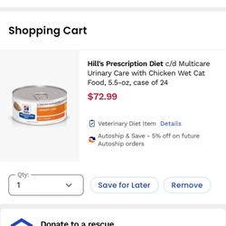Hill's Prescription Diet c/d Multicare Urinary Care with Chicken Wet Cat Food