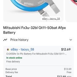 Mitsubishi Fx3u-32bl Gt11-50bat Afpx Battery