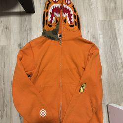Bape Tiger Orange Full Zip Up 