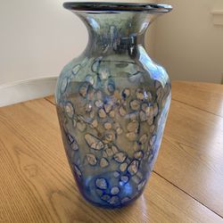Tacoma Glass Works tall blown glass vase