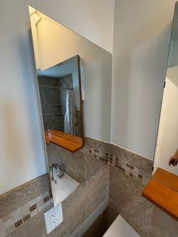 Recessed Mirrored Medicine Cabinet with Storage Shelves