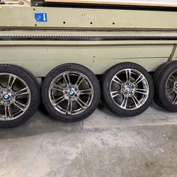 Bmw chrome staggered wheels