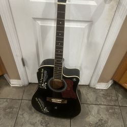 Spectrum AIL-128 Cutaway Acoustic Guitar. Used in good with some cosmetic blemishes and imperfections. There is some rust in the knobs up top. Also th