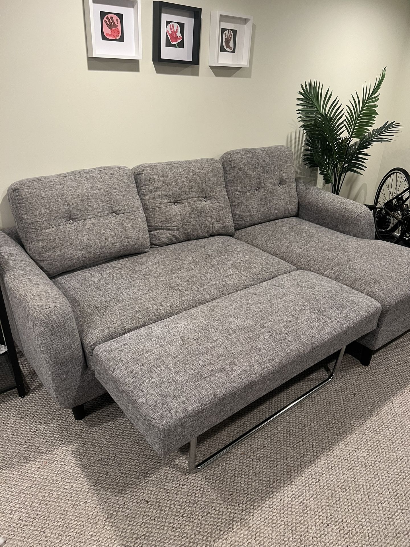 Gray Sleeper Sofa - Good condition!