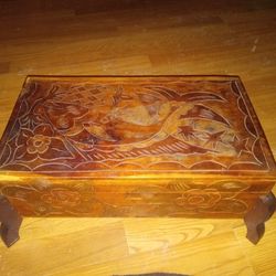 Two Hand Carved Boxes