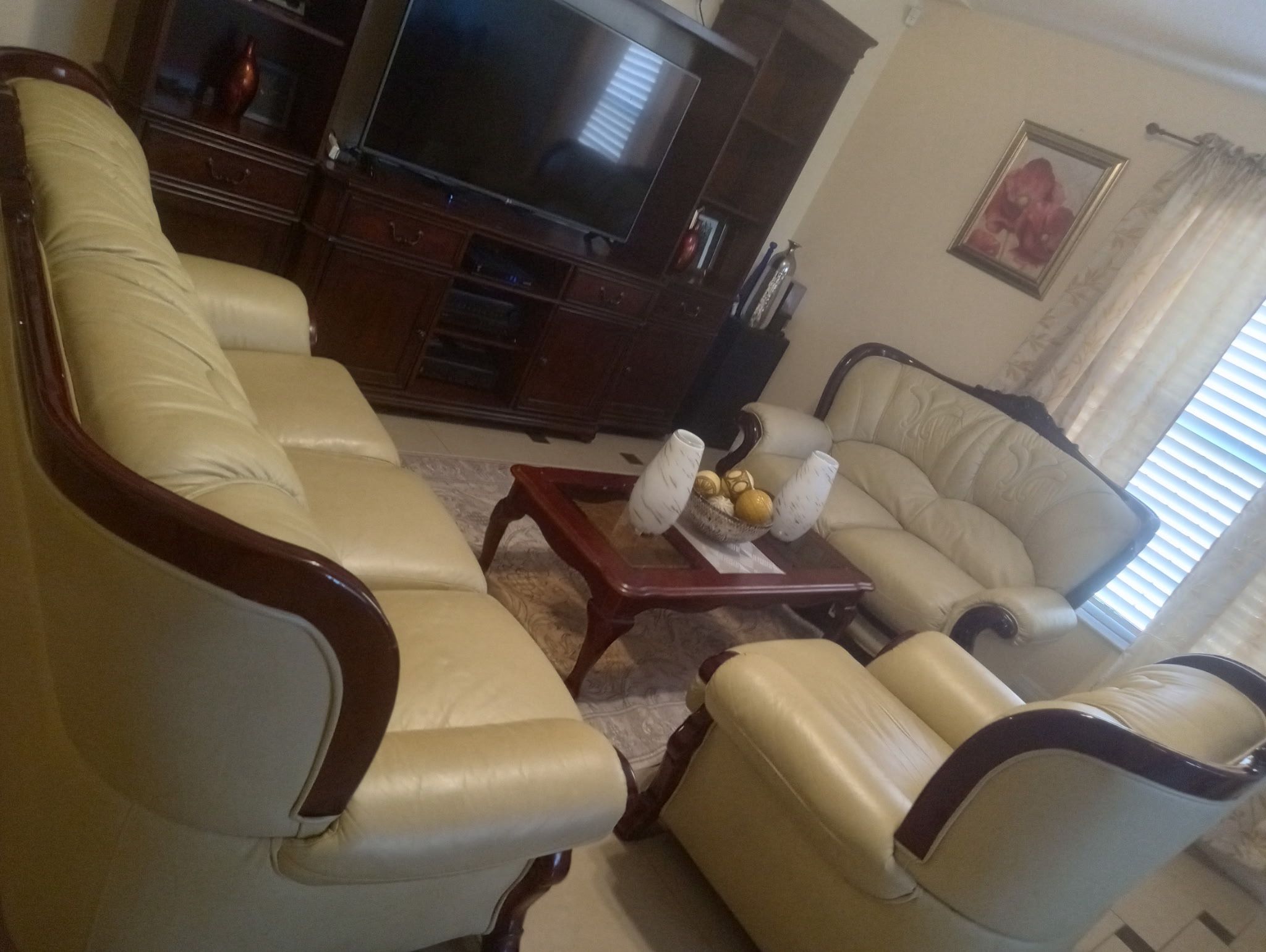 3 Piece Sofa Set With 2 Side Tables