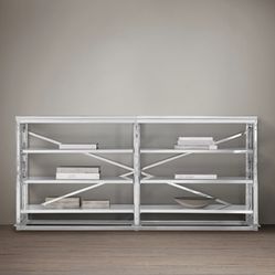 Restoration Hardware Metal Entertainment Center / Console Table