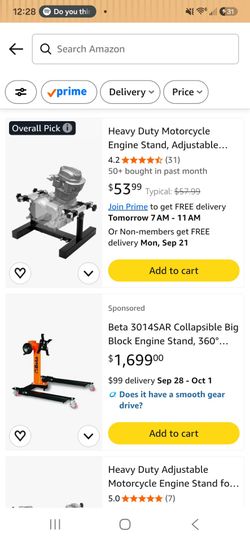 DETYI heavy duty motorcycle engine stand has 360° rotation.