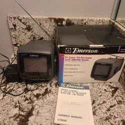 Emerson 5" Color Portable TV with AM/FM Radio for Sale 