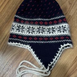 Vintage Top Notch Knits Ski Snow Winter Hat Handmade Made in USA  100% Wool