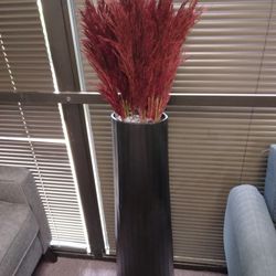 3 Feet Tall Black Metal Vase