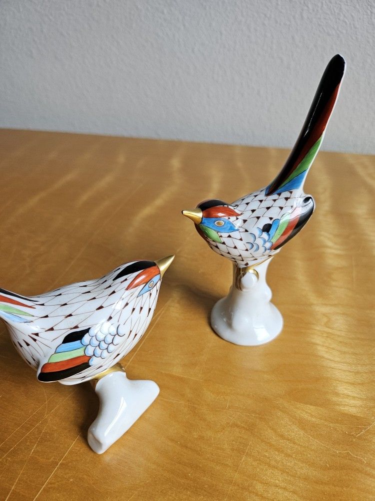 Hollohaza Porcelain Fishnet Birds