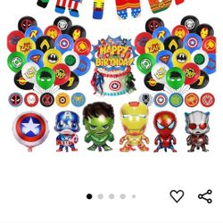 Brand New Never Opened Hulk Super Hero Bday Party Decorations