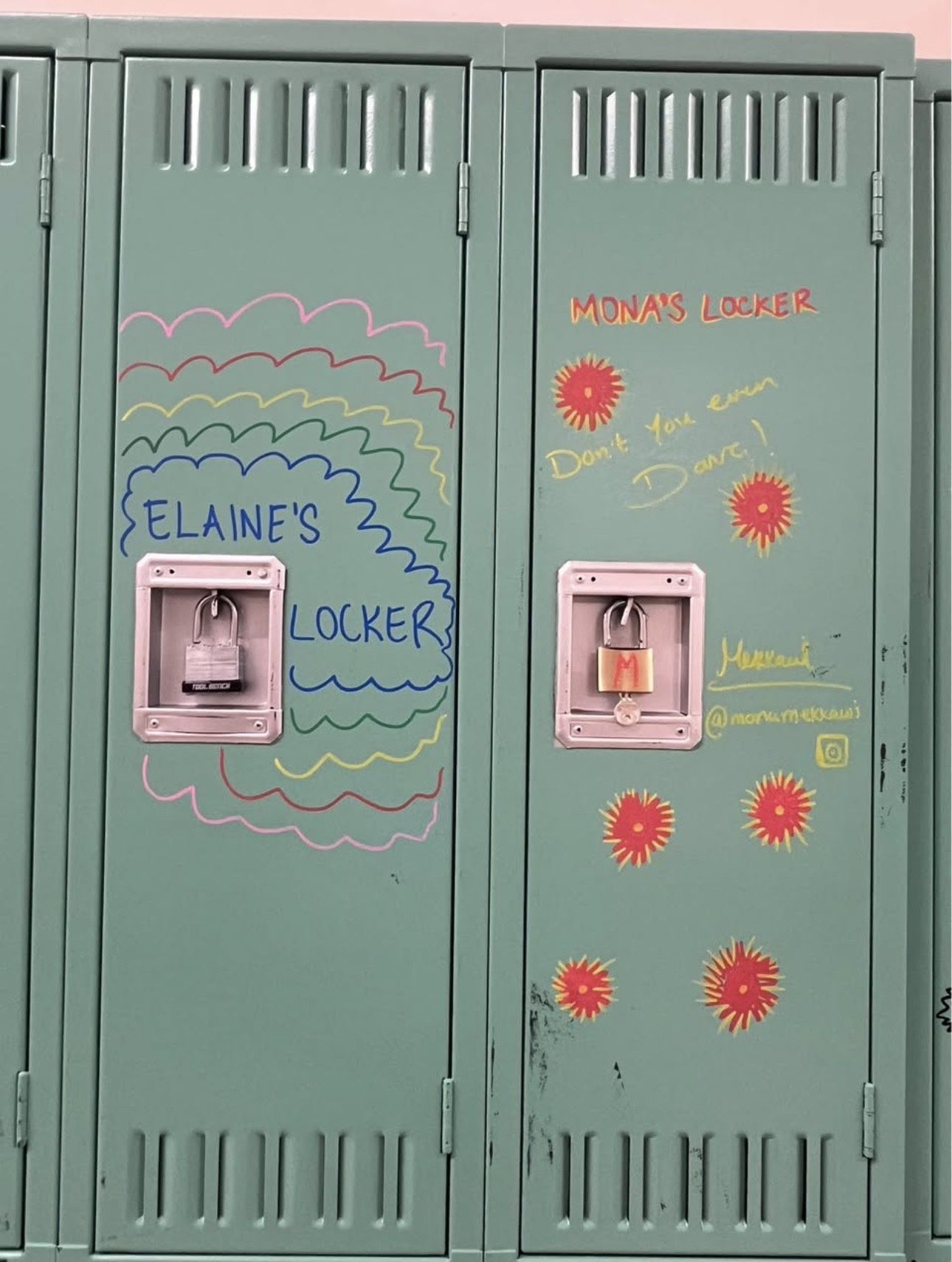 minty blue school lockers