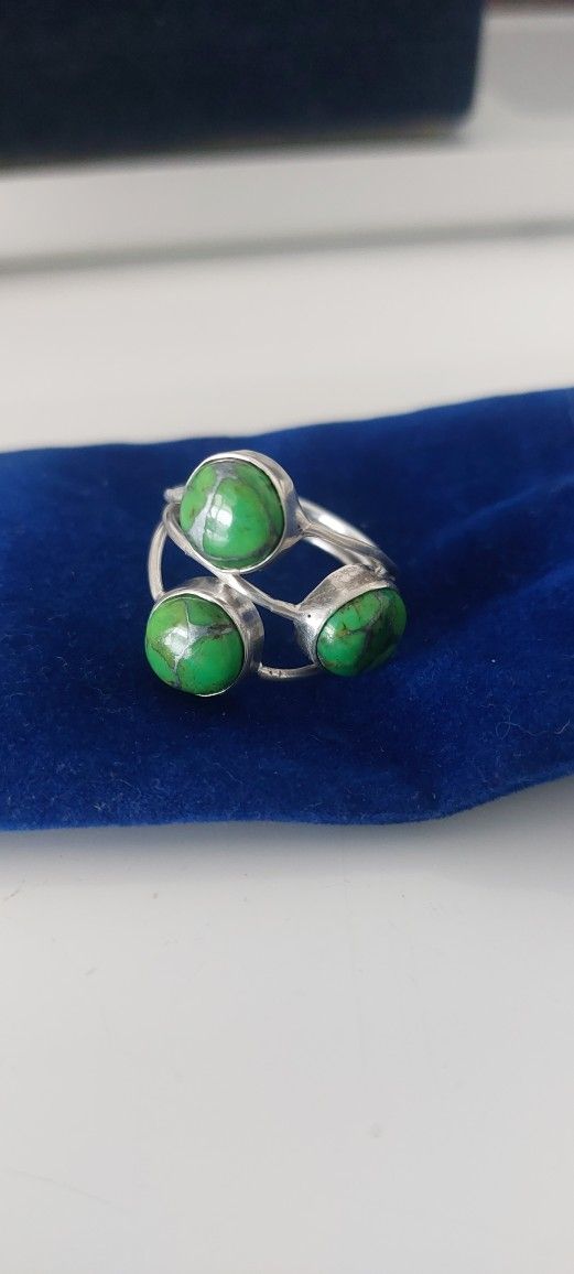 Anillo de plata con turquesa - Sterling silver ring with turquoise