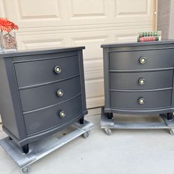 Large 3 Drawer Nightstand Set 