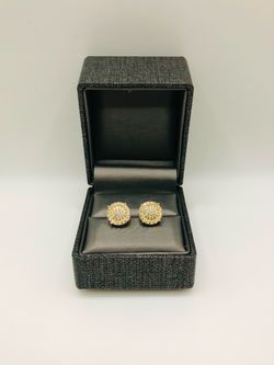 10k MOISSANITE CLUSTER EARRINGS