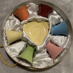 Vintage GNA Fine porcelain cup and saucer Tea set/ Espresso Made in Italy.