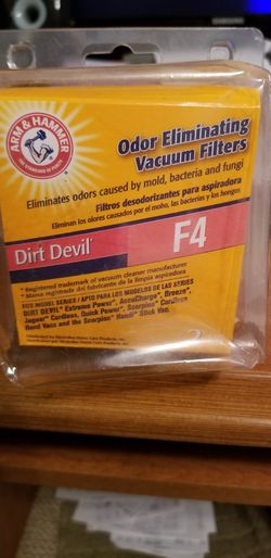 DIRT DEVIL F4 FILTERS(2-2 pks)total 4 filters
