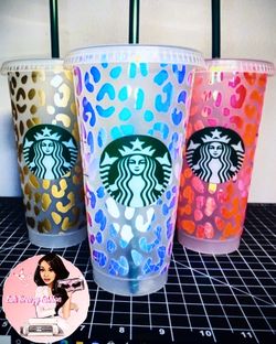 Cheetah holographic Starbucks cups