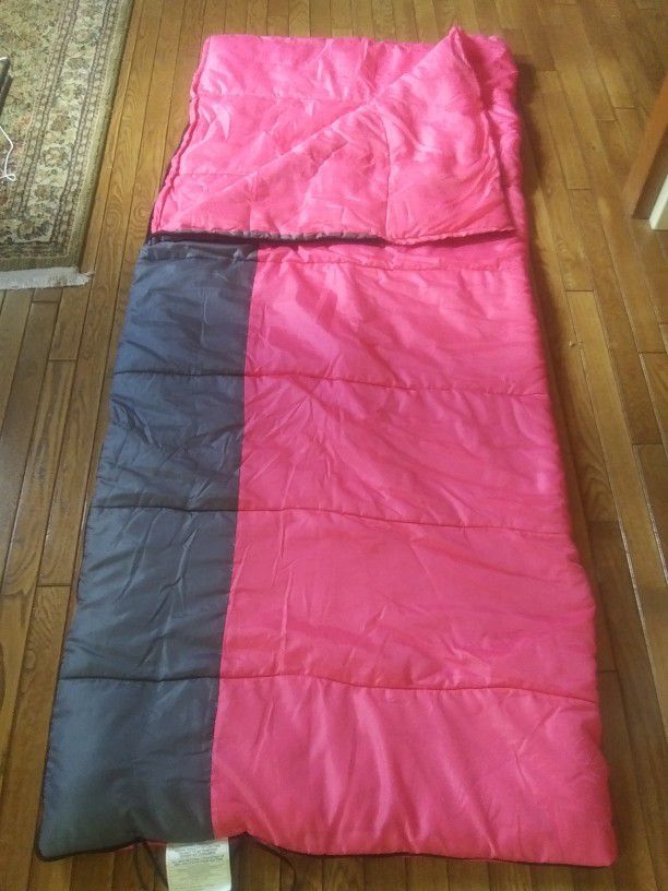 Sleeping Bag (Pink & Gray)