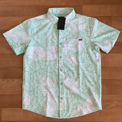 Hurley Men's Short Sleeve Shirt Mint Green 