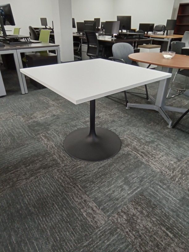 Square Table With Metal Base | Clearance Sale! 