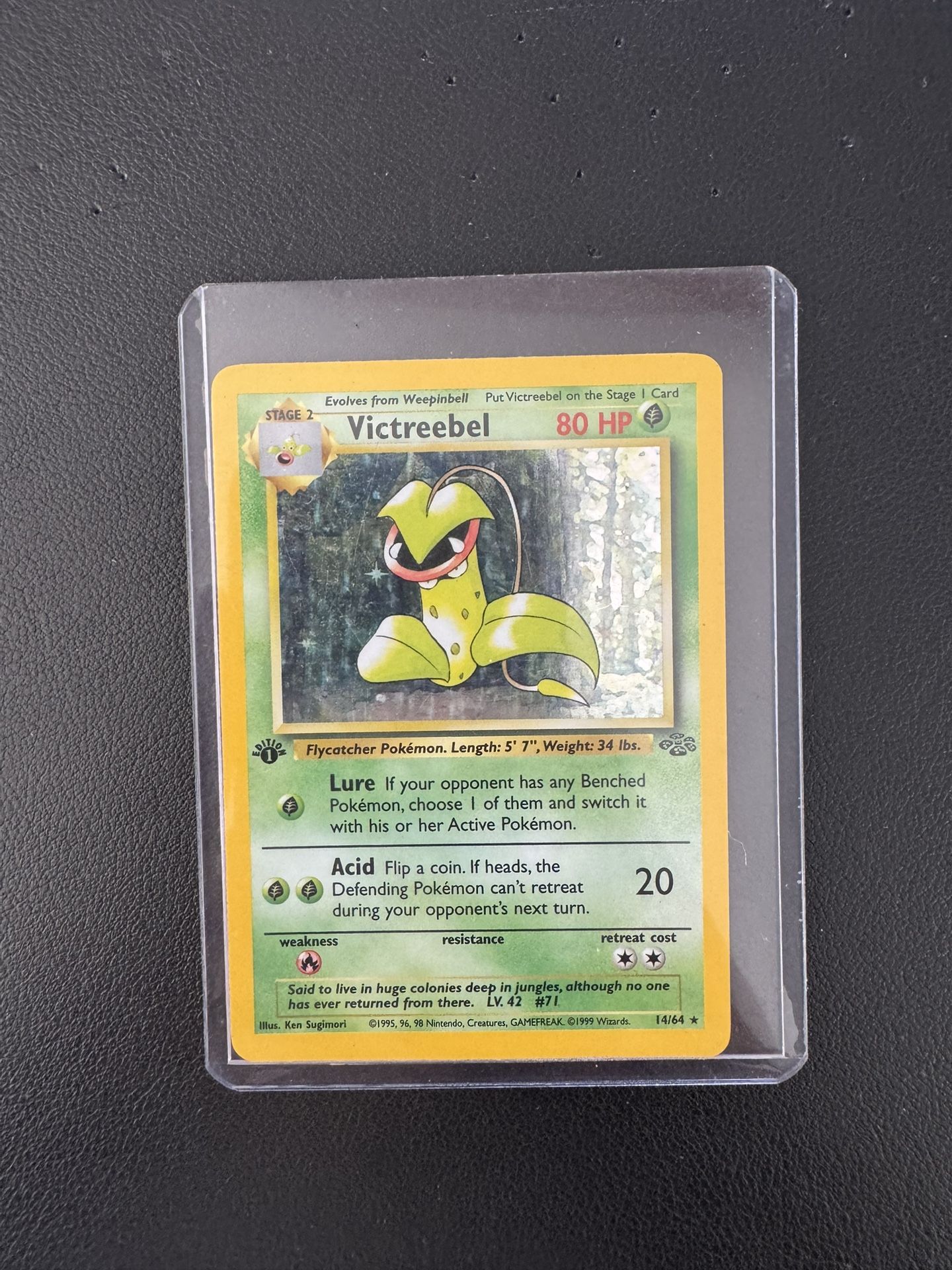Pokémon Jungle First Edition Victreebel #14/64 Holo Rare – Near Mint / Light Play