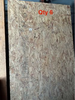6 sheets of 15/32 4’x8’ OSB sheathing