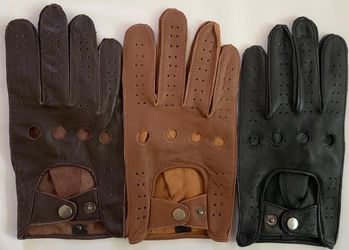 New 3 colors leather driving gloves