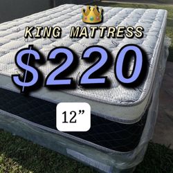 New King Bed Frame With Mattress Only $220
