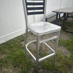 Aluminum Bar Stools – Set of 2