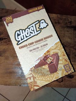 Ghost Choco Chip Cookie Dough Protein Bars 12-Pack