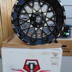 5 New 20X12 Black/Machined TIS Rims 5X4.5 5X5 JEEP WRANGLER GLADIATOR -44MM Offset