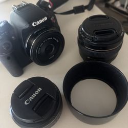 Canon EOS Rebel T5i DSLR Camera (+3 Additional Lenses)