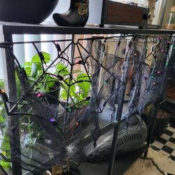 Large Mantel Spider Web Lights Decor