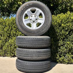 5x127 Jeep Wrangler 5x5 16” OEM Wheels Rims 225 75 16 inch Tires JK ST Sport Goodyear Steel Factory Genuine Original 16x7